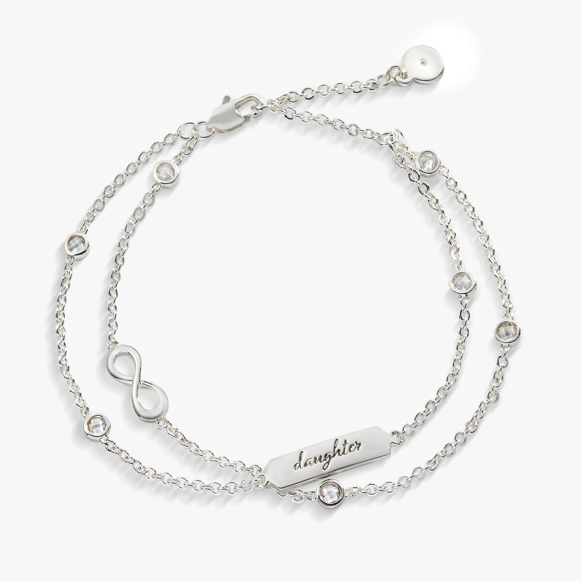 'Daughter' Infinity Chain Bracelet, Adjustable