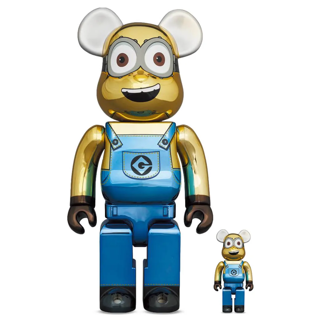 Dave Chrome Ver. 100% & 400% BE@RBRICK Set