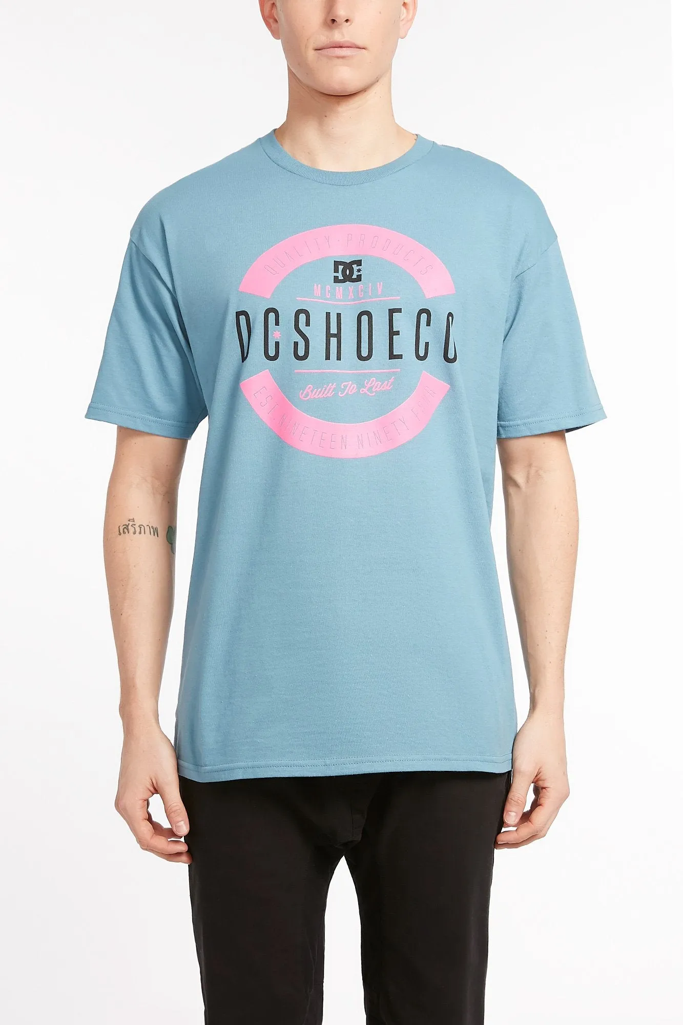 DC Guys Neon Pink Logo Tee