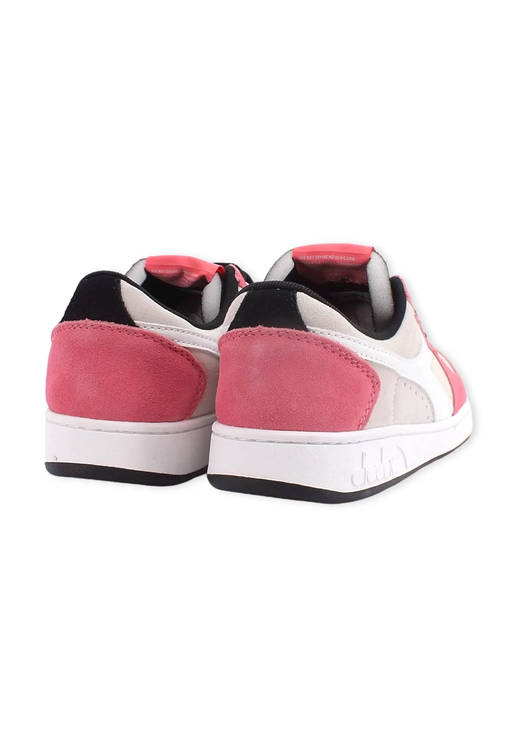 DIADORA Magic Basket Low Sneaker Donna White Tea Rose Black 501.179014C9996