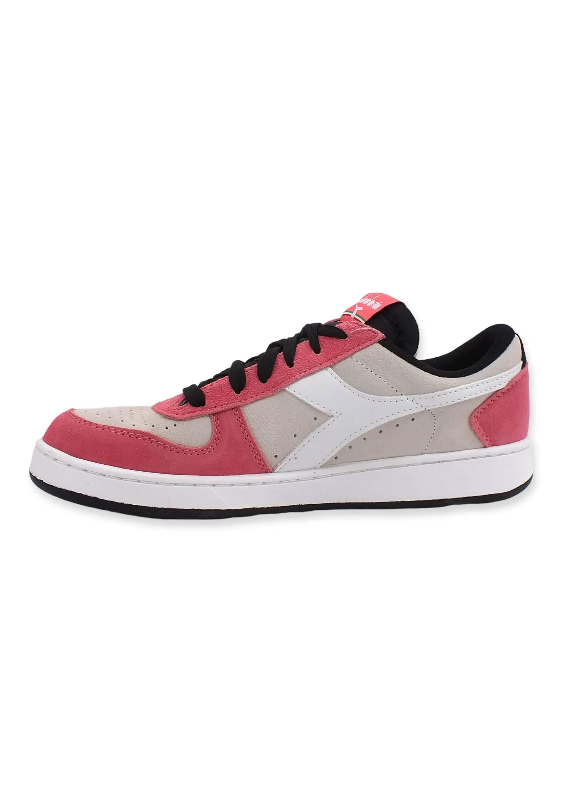 DIADORA Magic Basket Low Sneaker Donna White Tea Rose Black 501.179014C9996