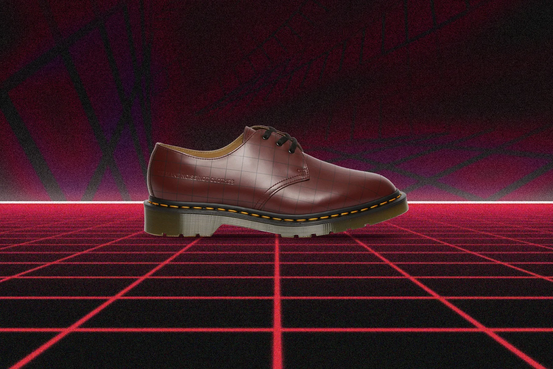 Dr. Martens x Undercover 1461 Check Smooth - Cherry Red