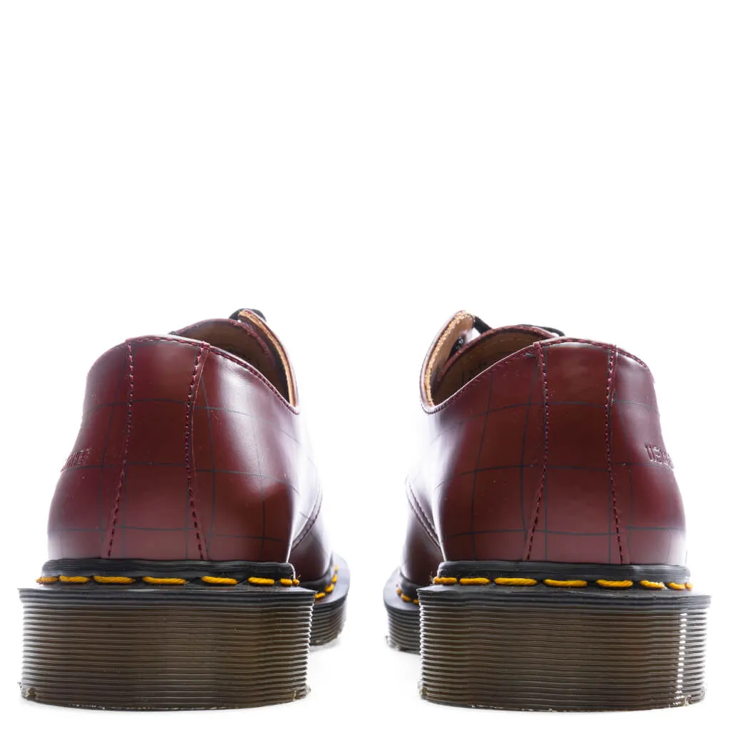 Dr. Martens x Undercover 1461 Check Smooth - Cherry Red