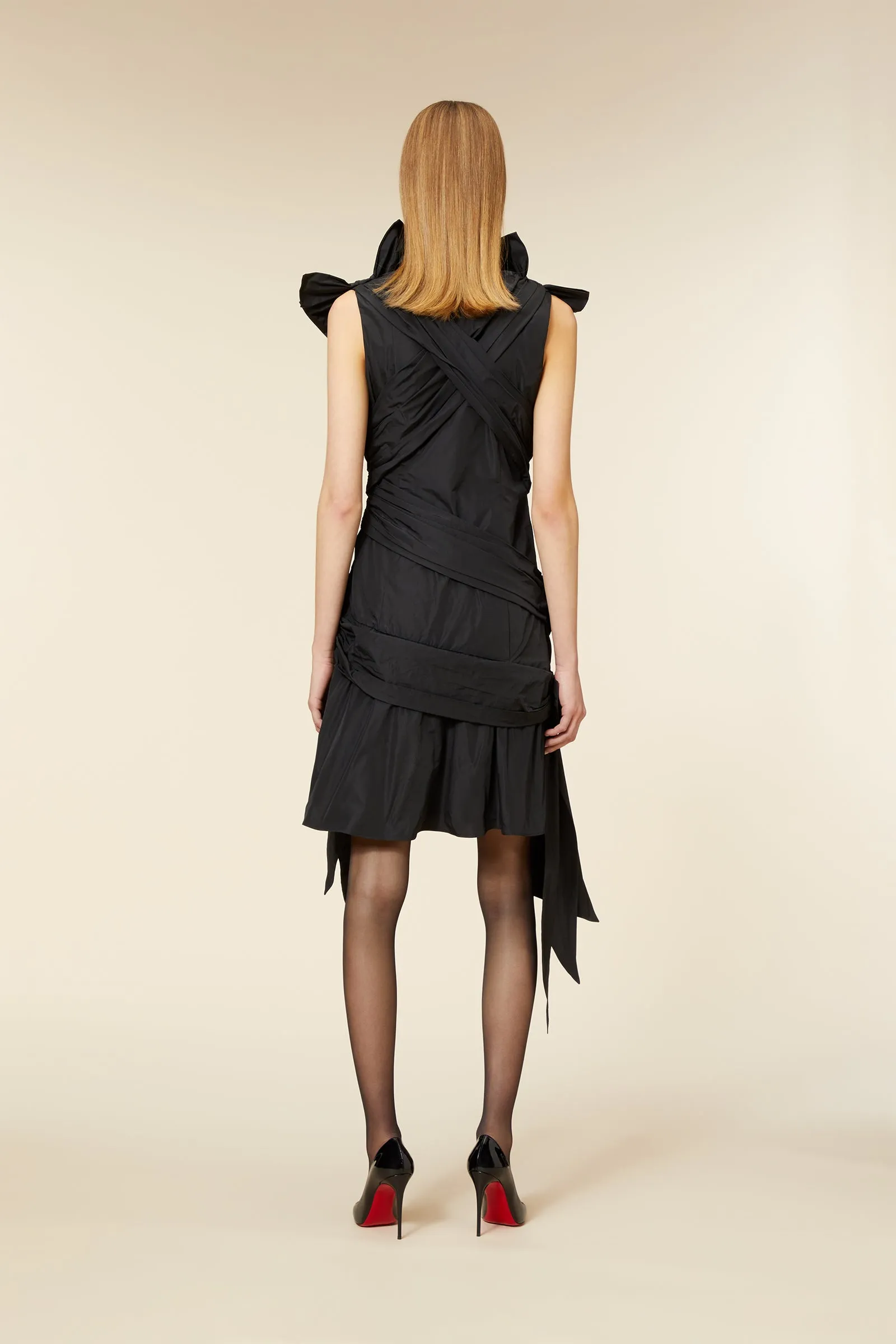 DRAPE BOW DRESS