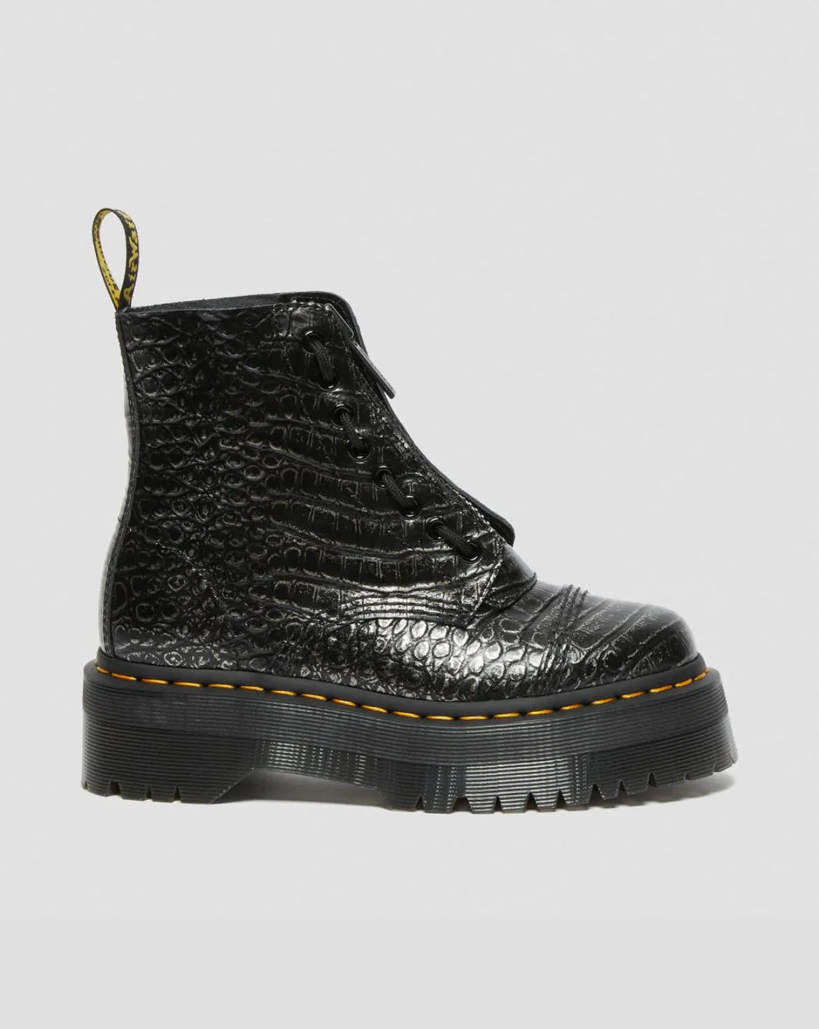 Dr.Martens Sinclair Plateau Gunmetal Wild Croc 27318029