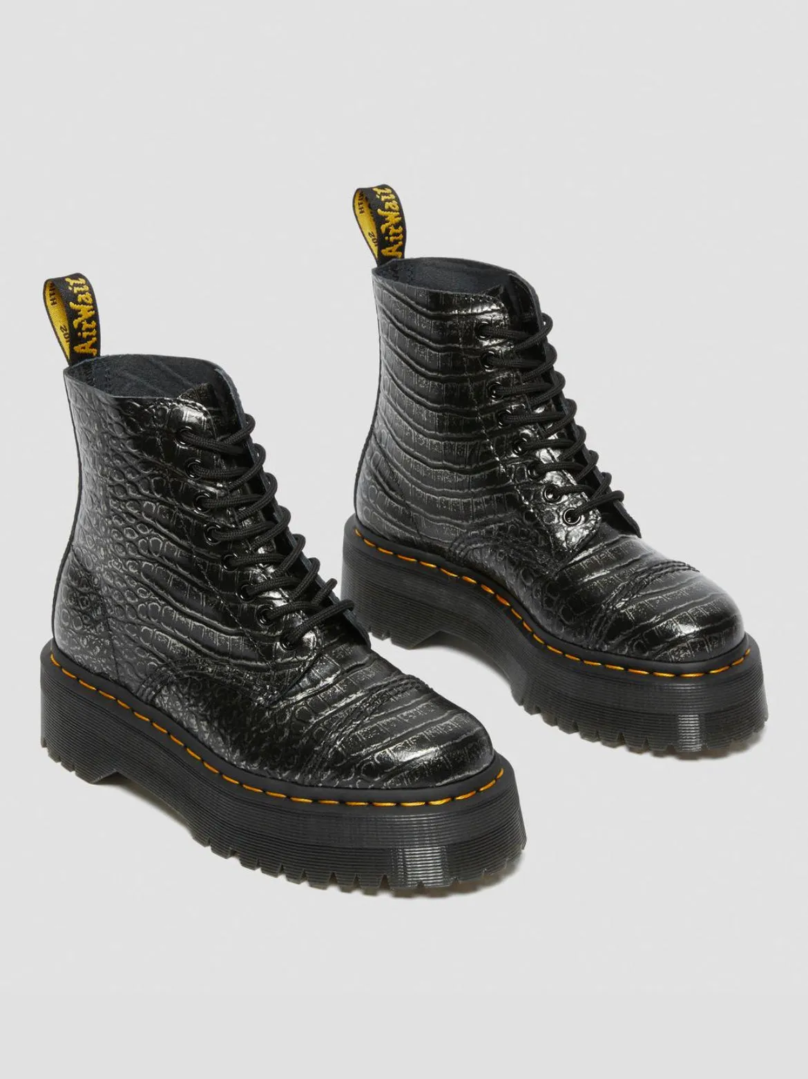 Dr.Martens Sinclair Plateau Gunmetal Wild Croc 27318029