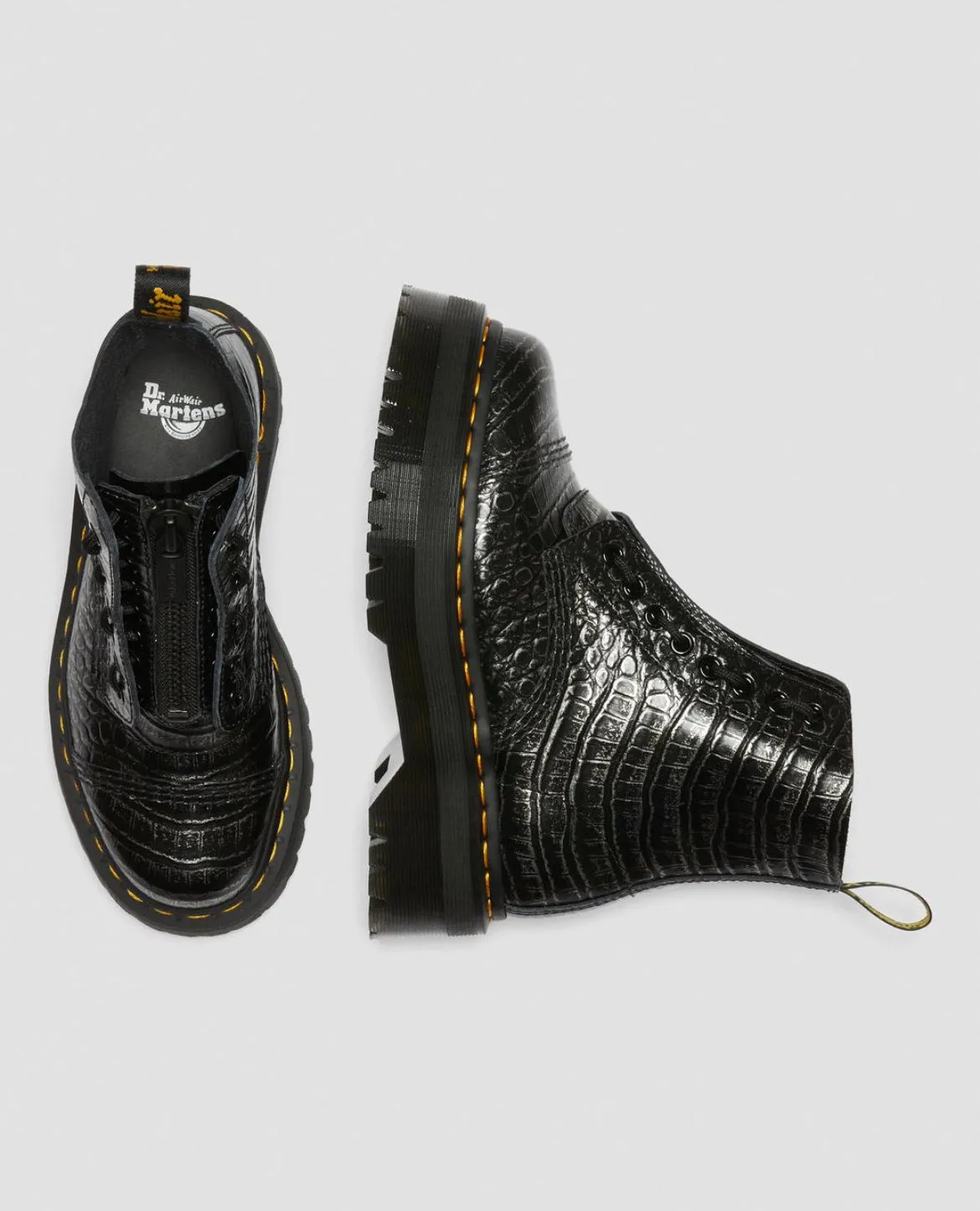 Dr.Martens Sinclair Plateau Gunmetal Wild Croc 27318029