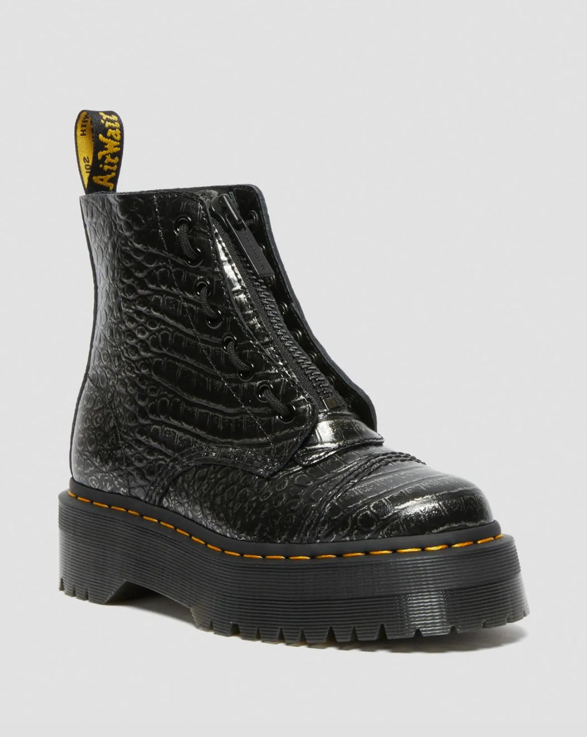 Dr.Martens Sinclair Plateau Gunmetal Wild Croc 27318029