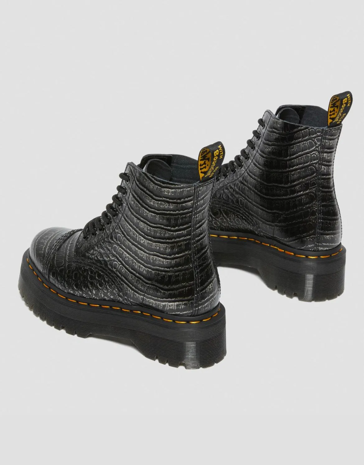 Dr.Martens Sinclair Plateau Gunmetal Wild Croc 27318029