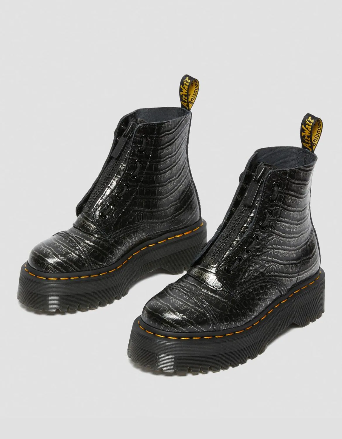 Dr.Martens Sinclair Plateau Gunmetal Wild Croc 27318029