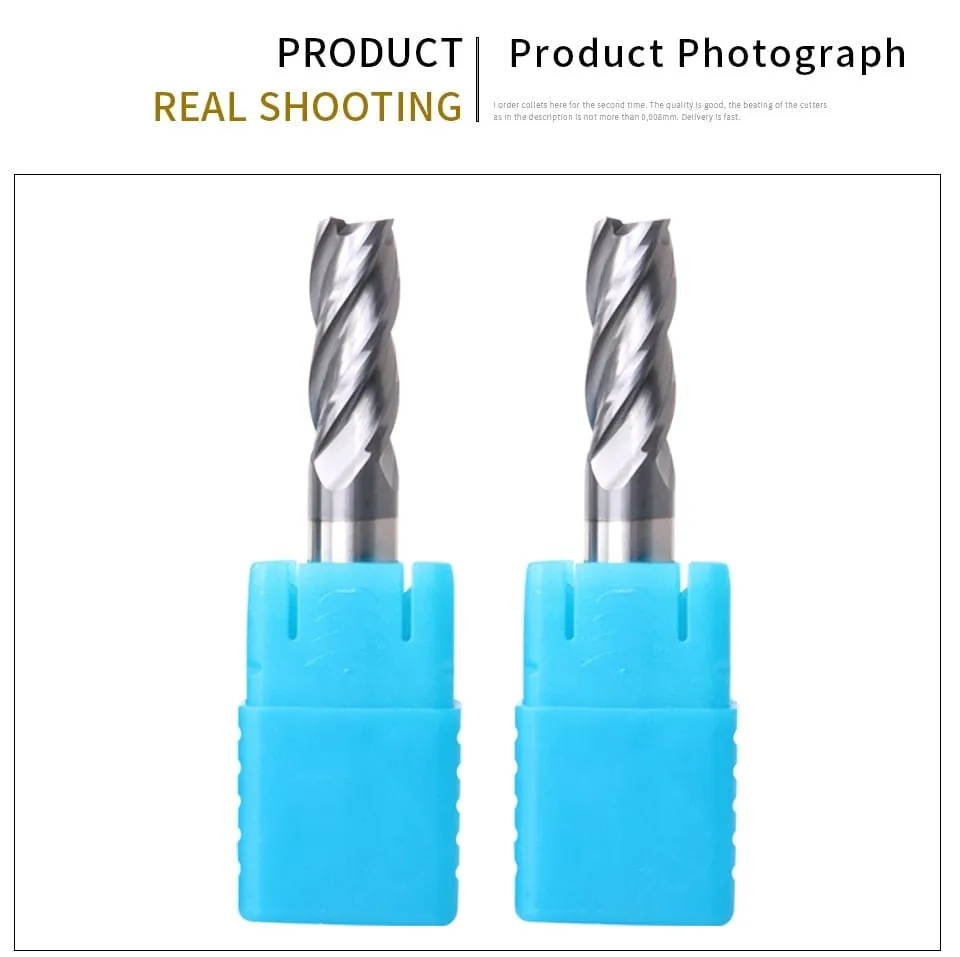 Endmill HRC50 4 Flute High quality Alloy Carbide Tungsten Steel Milling Cutter End Mill 3mm 4mm 5mm 6mm 8mm 10mm Milling Tools