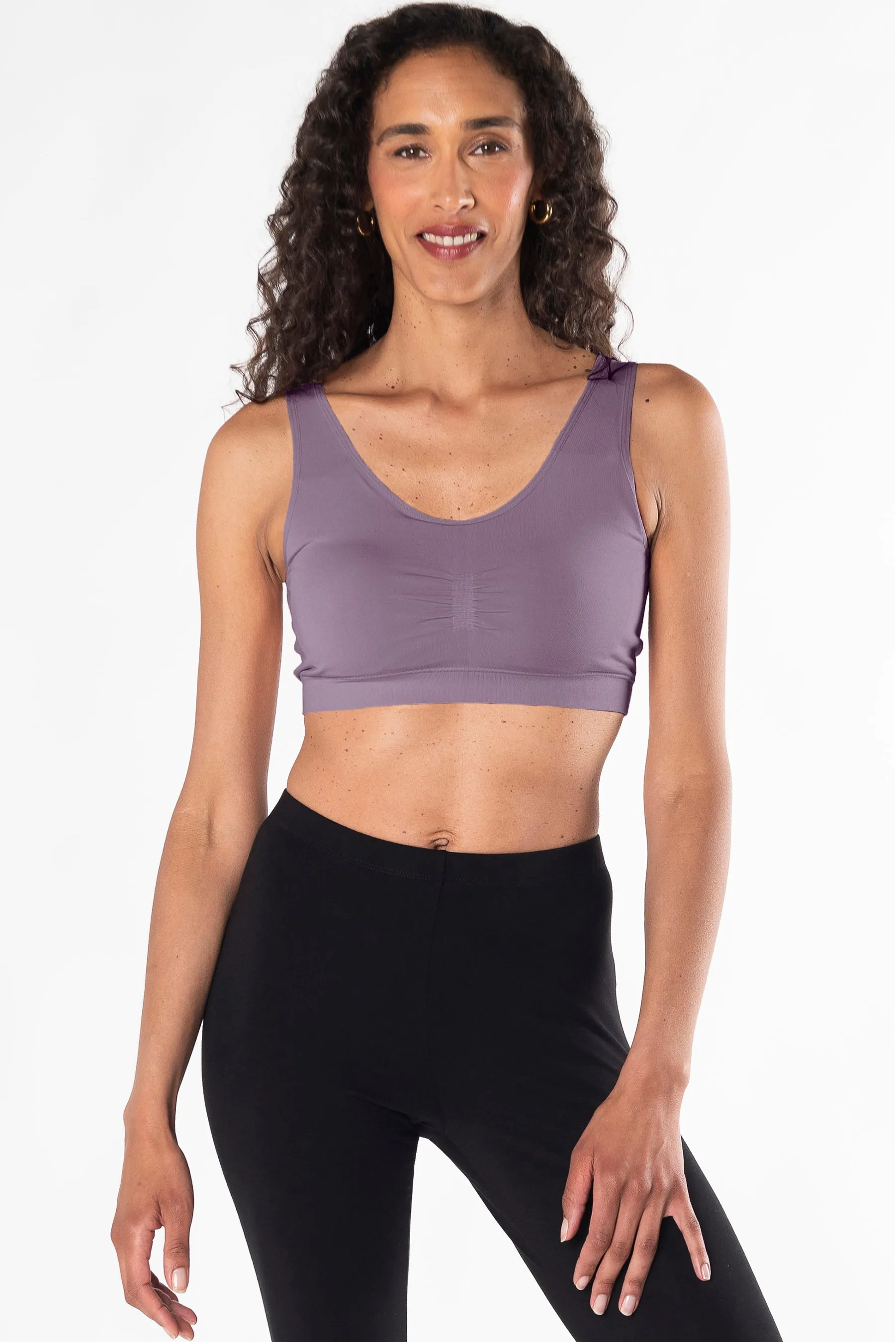 Essential Bamboo Bralette - Dusty Purple