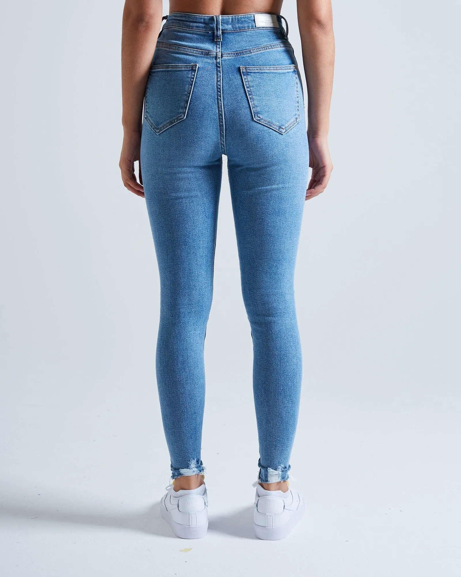 Evita Hr Skinny Washed Blue