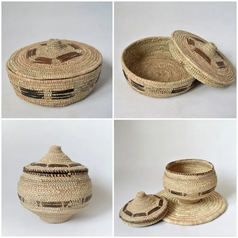 Exquisite woven trinket basket