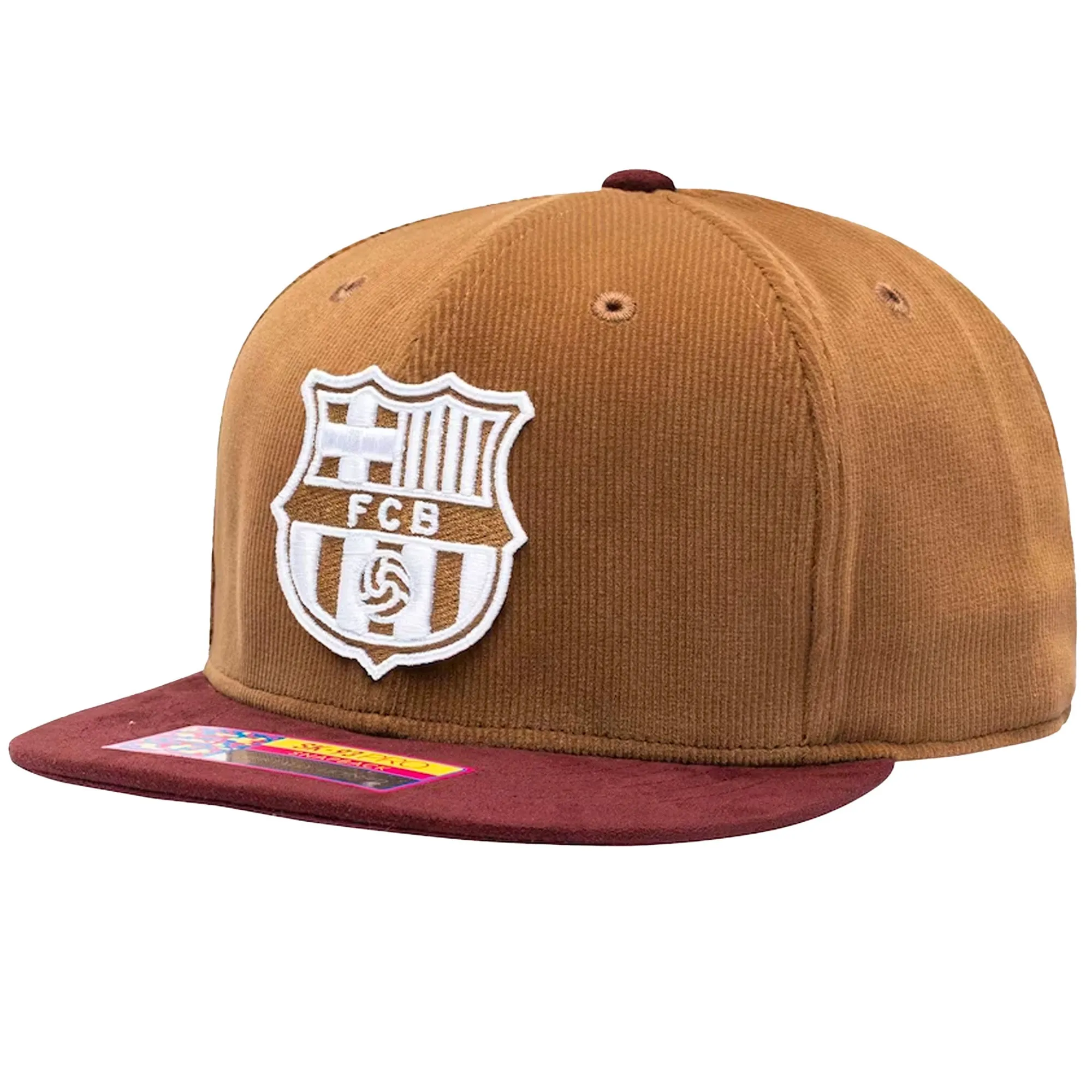 Fan Ink FC Barcelona Snapback Hat Brown