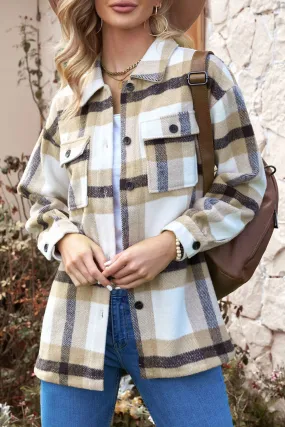 Fashion Plaid Print Shacket