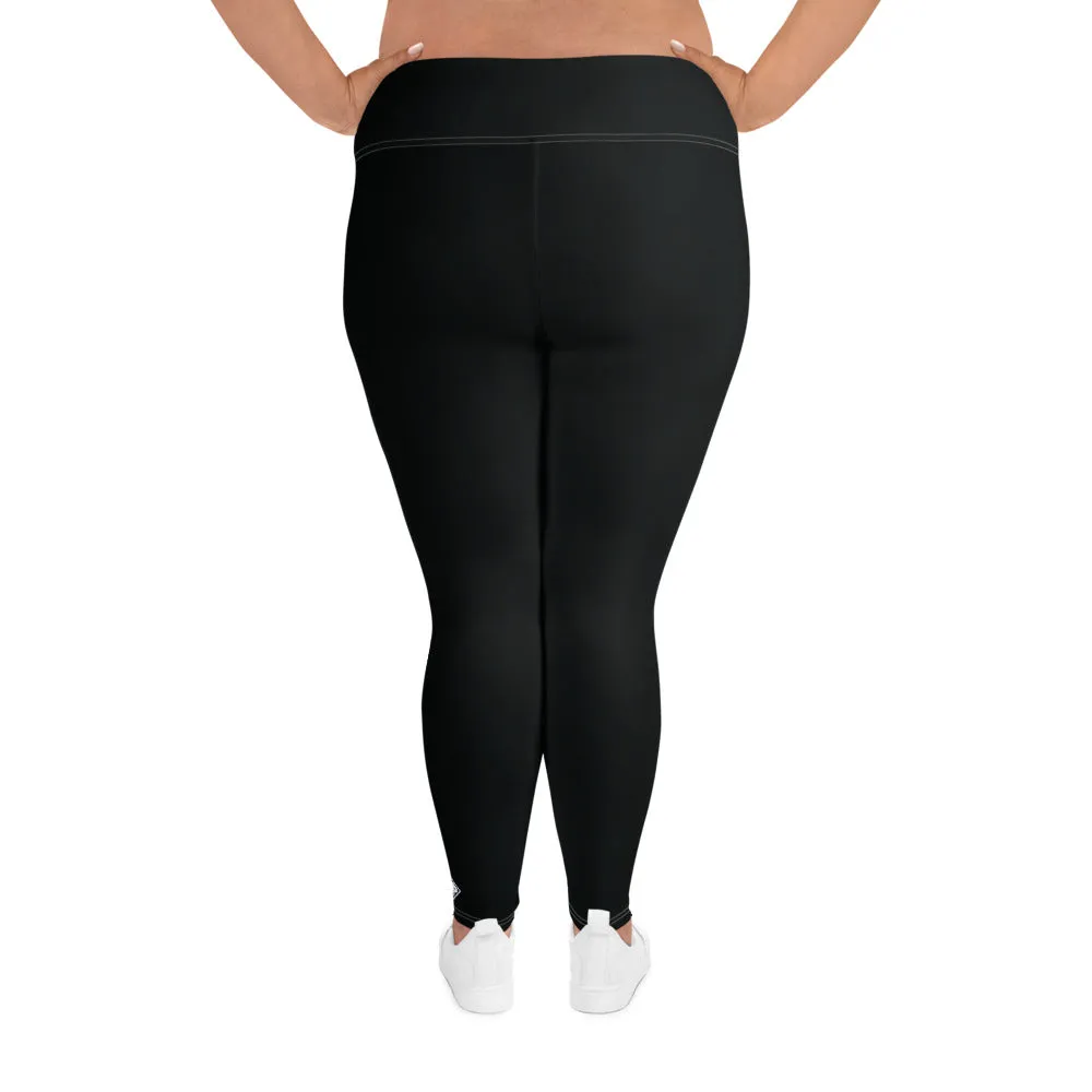 Feel the Flex: Plus Size Solid Color Yoga Pants for Her - Noir