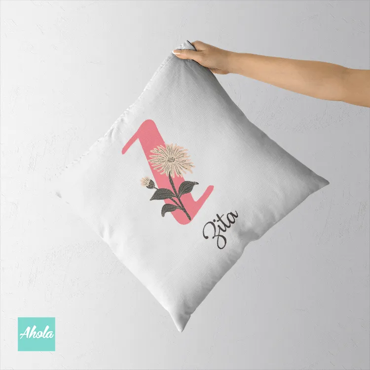 【Floral Alphabet】Cushion Cover 字母咕𠱸套 (**送咕𠱸芯)