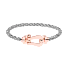 FRED PARIS FORCE 10 ROSE GOLD BUCKLE AND STEEL CABLE (L)