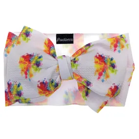 Frenchiestore Pet Head Bow | Rainbow Splash