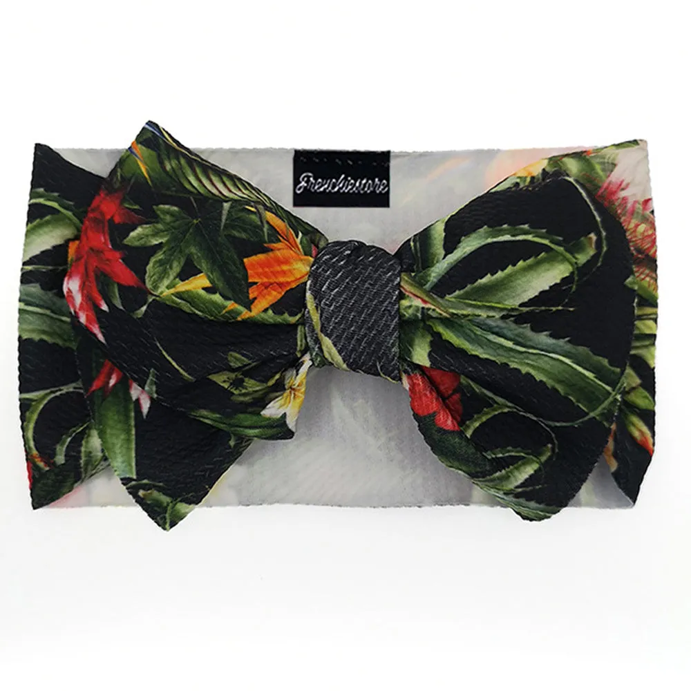 Frenchiestore Pet Head Bow | Tropical Night