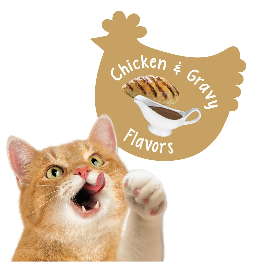 Friskies Party Mix Crunch Gravylicious Chicken & Gravy Flavors Cat Treats