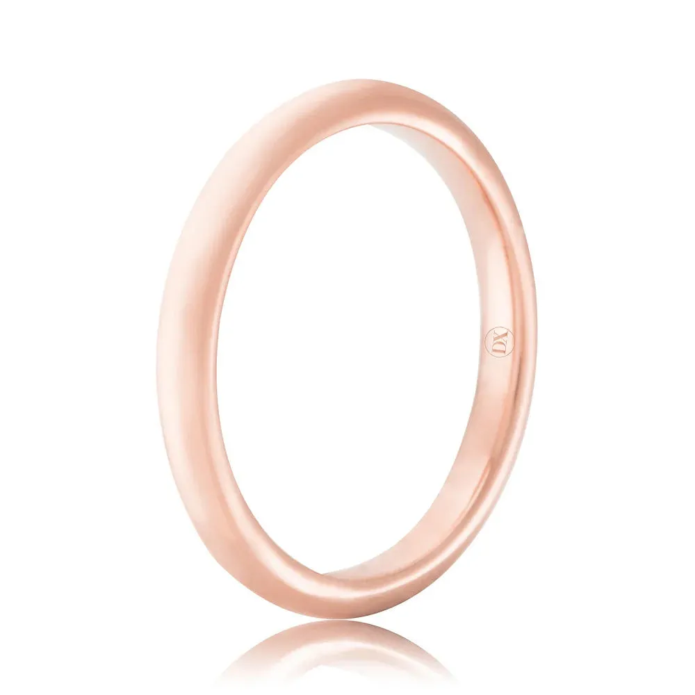 Full Dome 2mm - 9ct Rose Gold