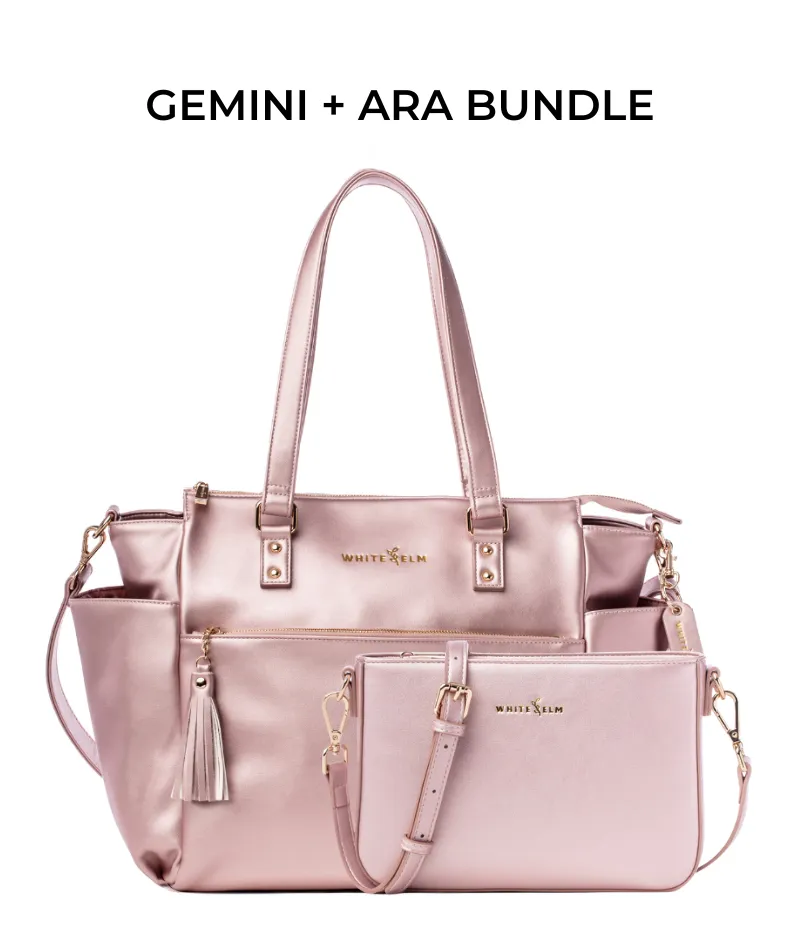 Gemini Convertible Backpack - Pink Metallic