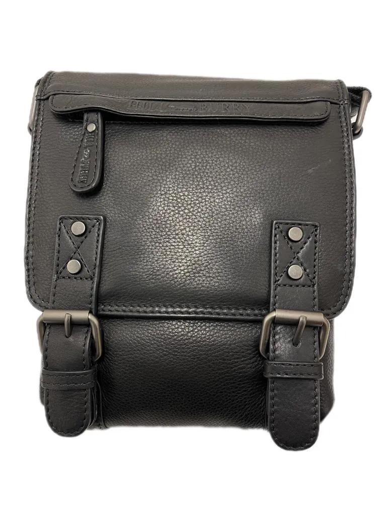 Genuine Leather Shoulder Bag Hill Burry - VB10010-3183 - Crossbody Bag - Vintage Leather Black