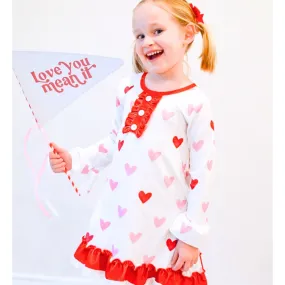 Gown with Bloomers - Pink Hearts