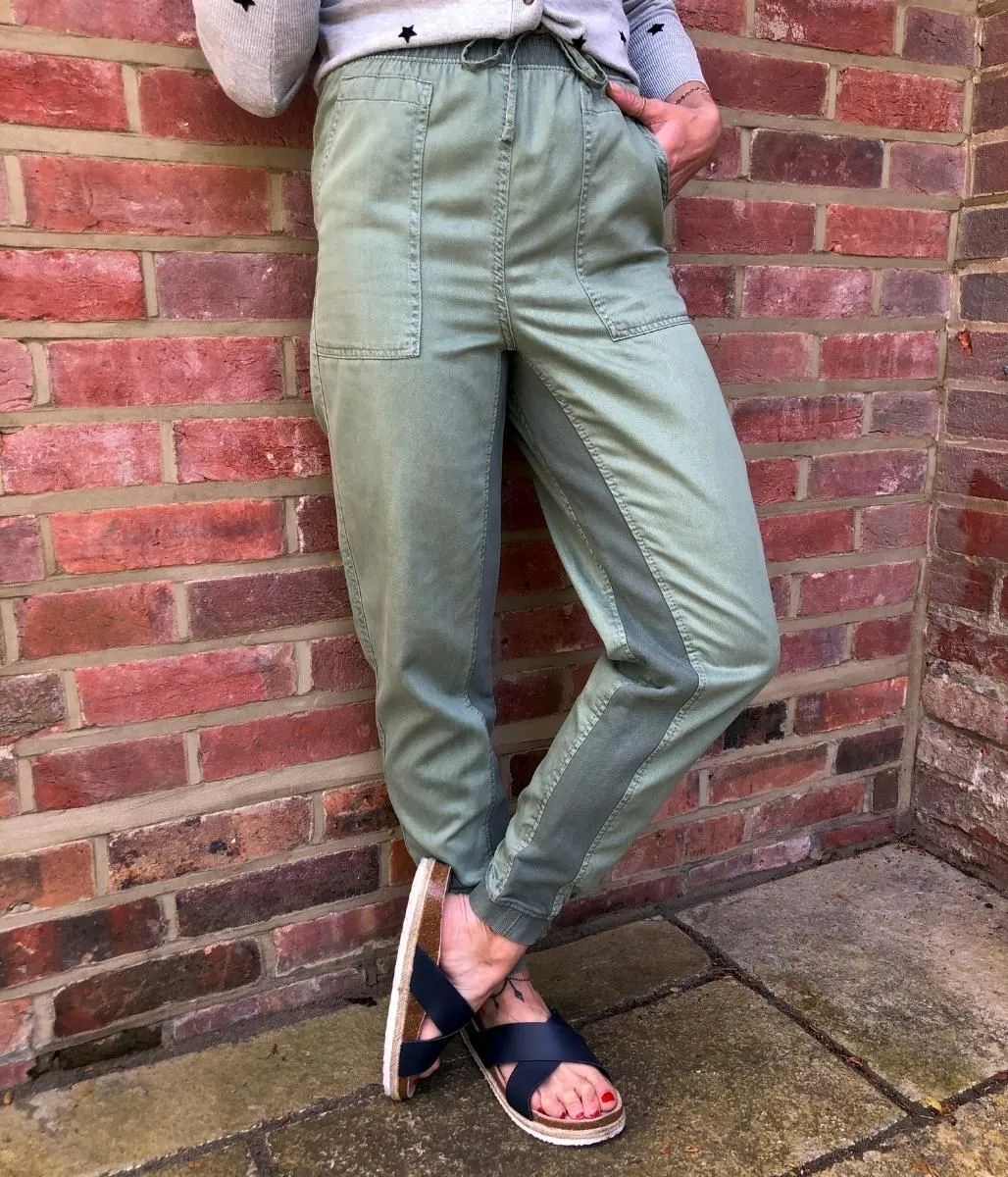 Green Tencel Joggers