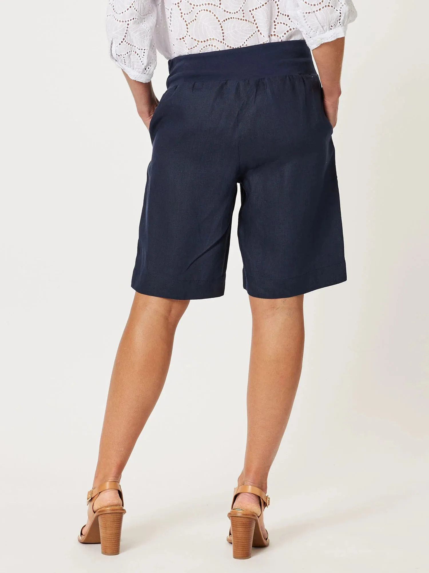 GS Jersey Navy Waist Linen Short