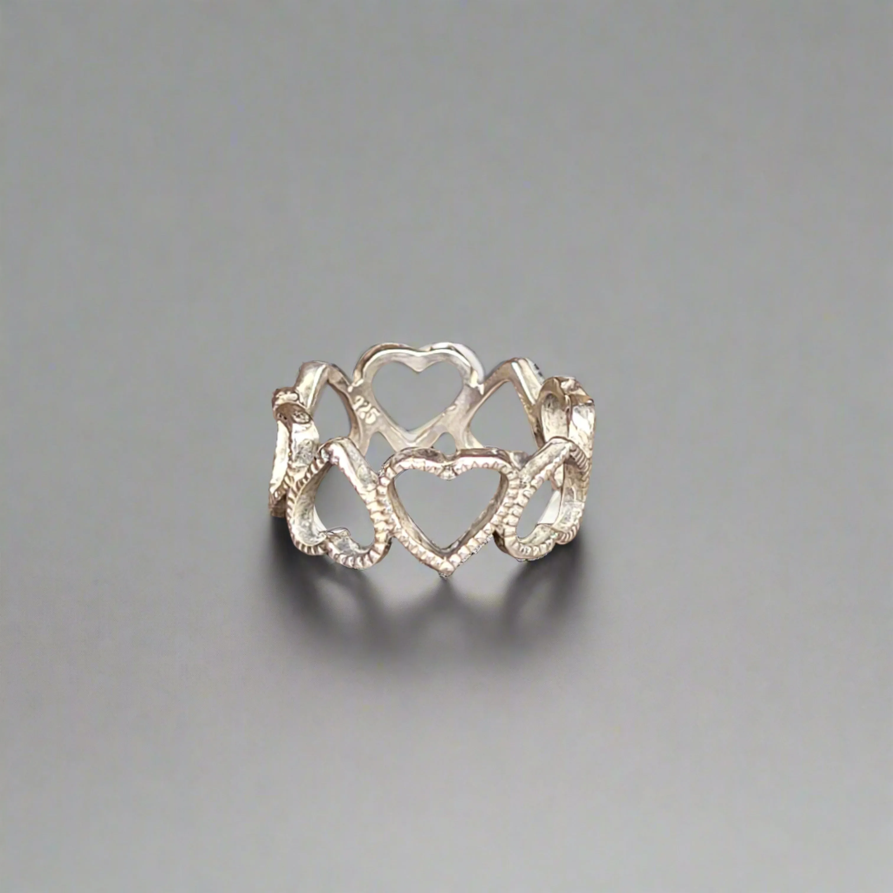 Hearts silver 925 ring