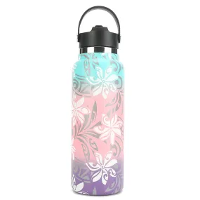 Insulated Water Bottle 40oz Tiare Infinity Aqua-Pink-Purple