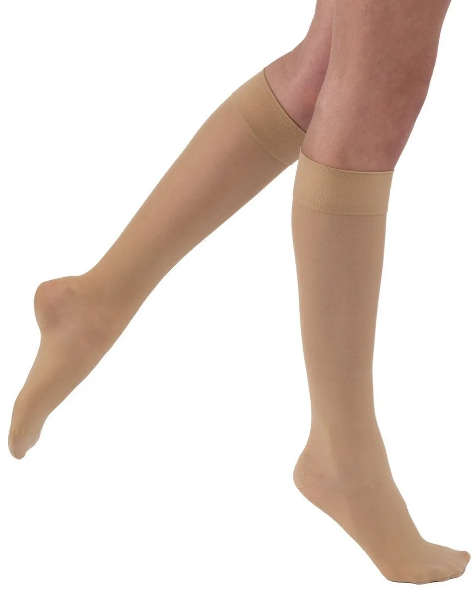 Juzo Soft 2001 Closed Toe Knee Highs w/ Silicone Top Band 20-30 mmHg