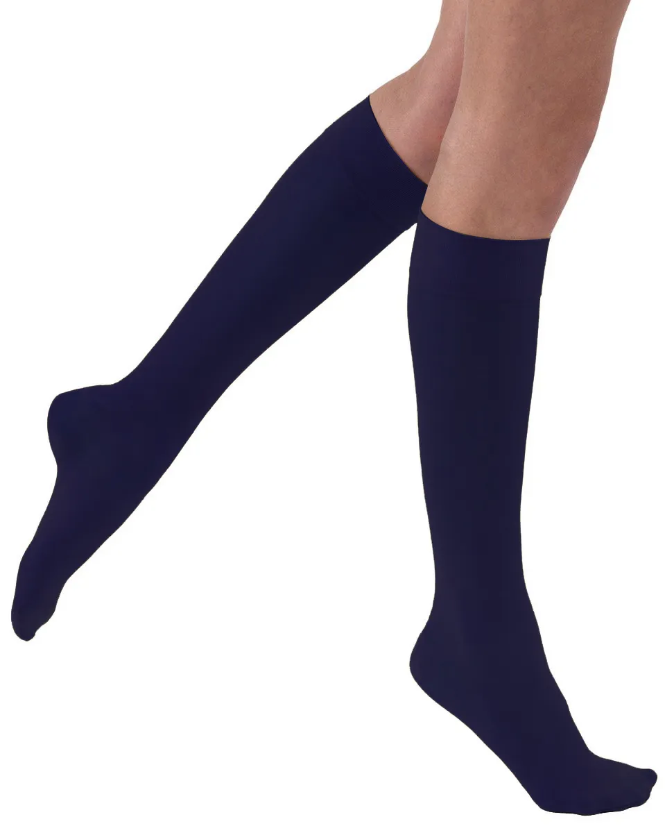 Juzo Soft 2001 Closed Toe Knee Highs w/ Silicone Top Band 20-30 mmHg