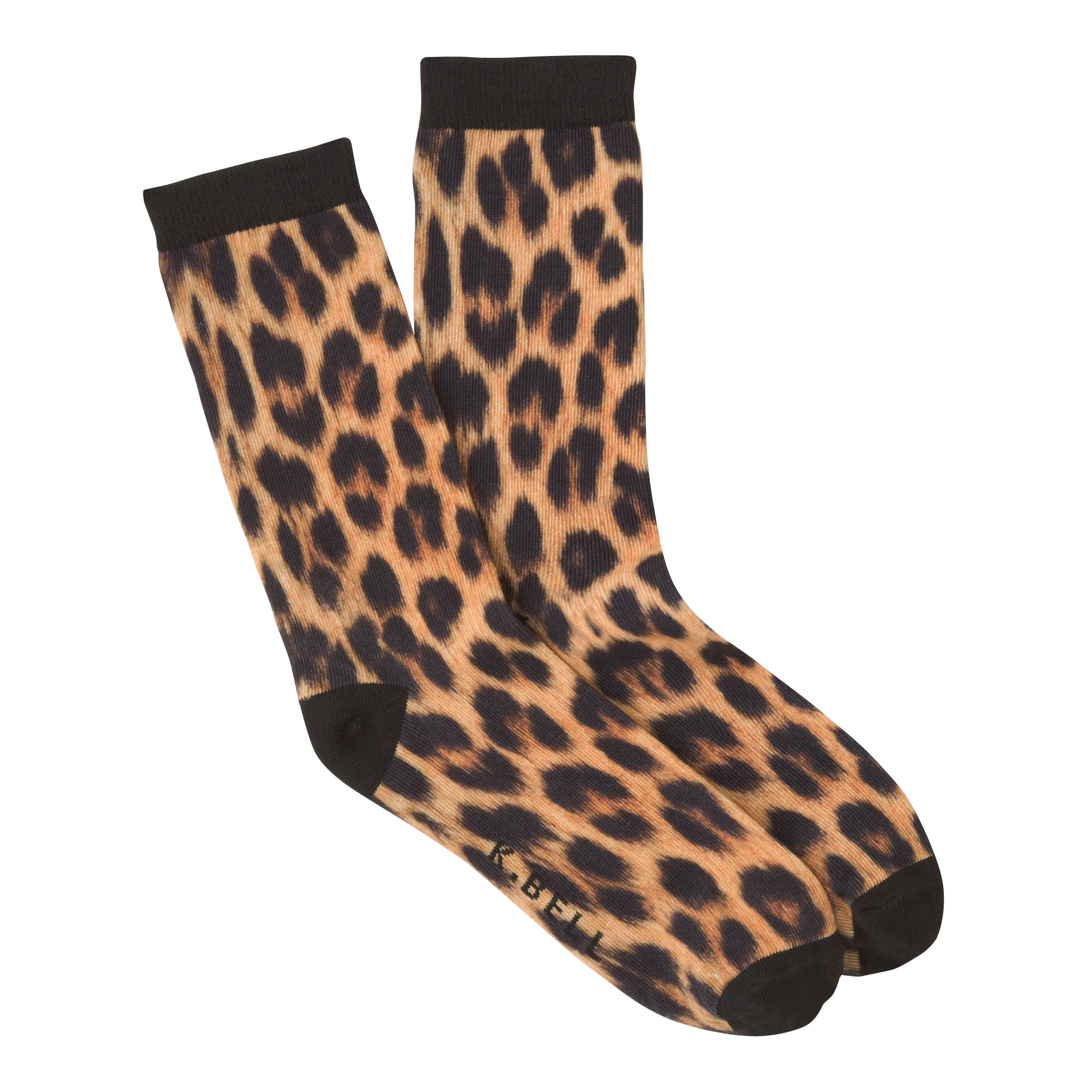 K.Bell Women's Leopard 360 Print Crew Socks