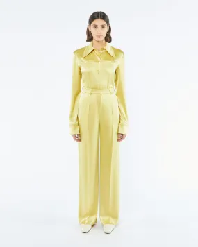 Kezia - Sale Slip Satin Pants - Yellow