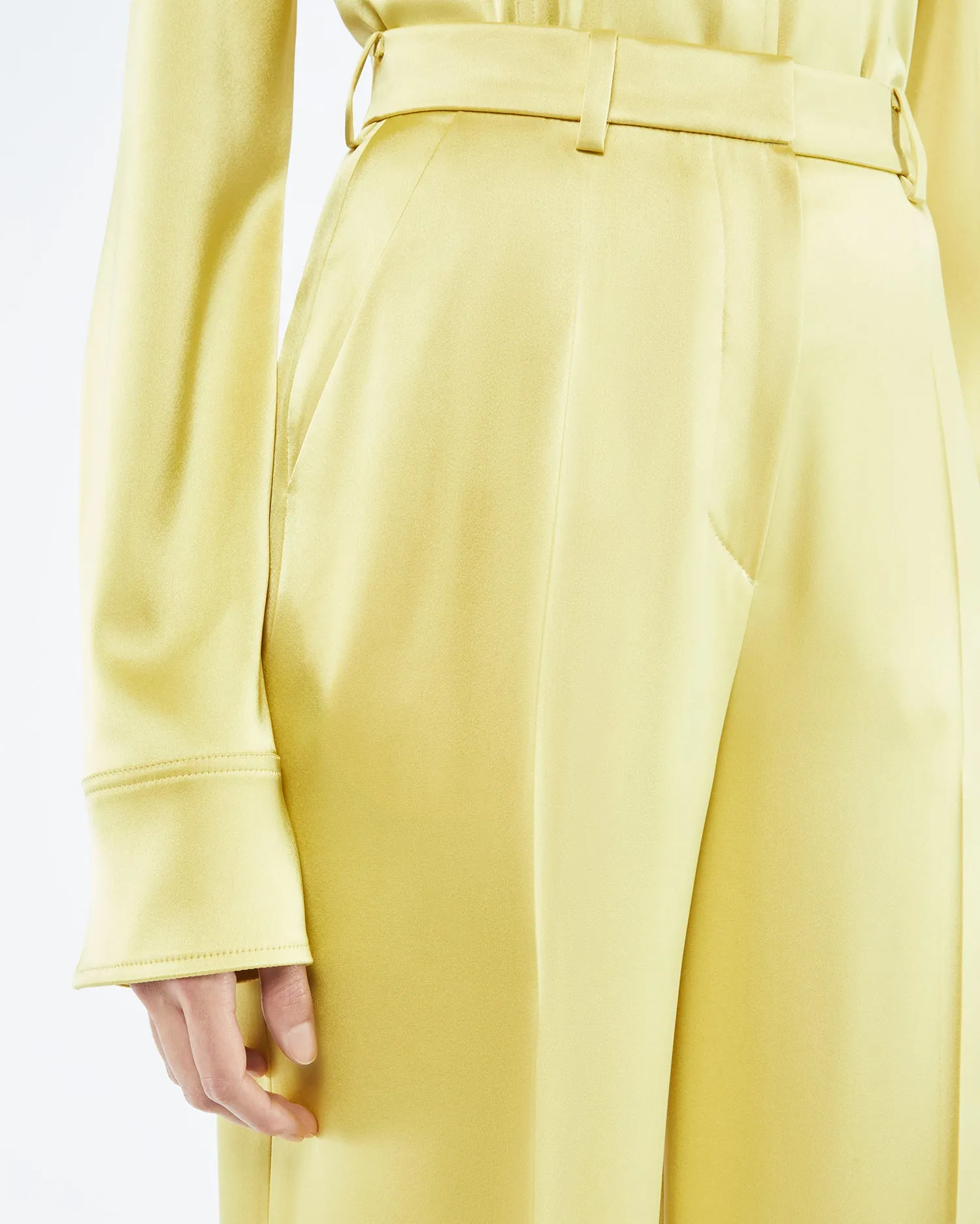 Kezia - Sale Slip Satin Pants - Yellow