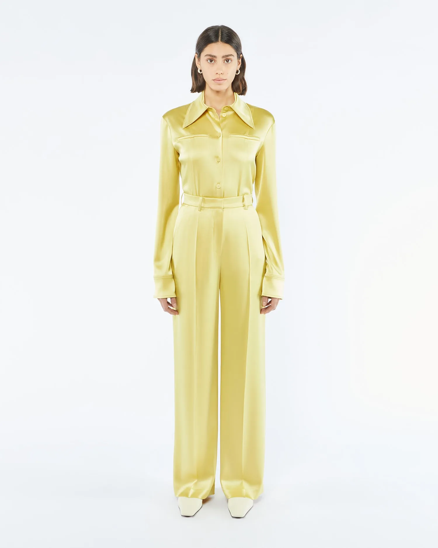 Kezia - Sale Slip Satin Pants - Yellow