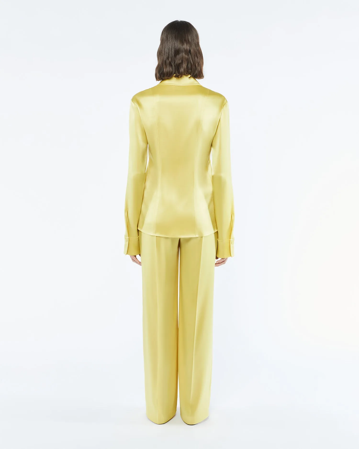 Kezia - Sale Slip Satin Pants - Yellow