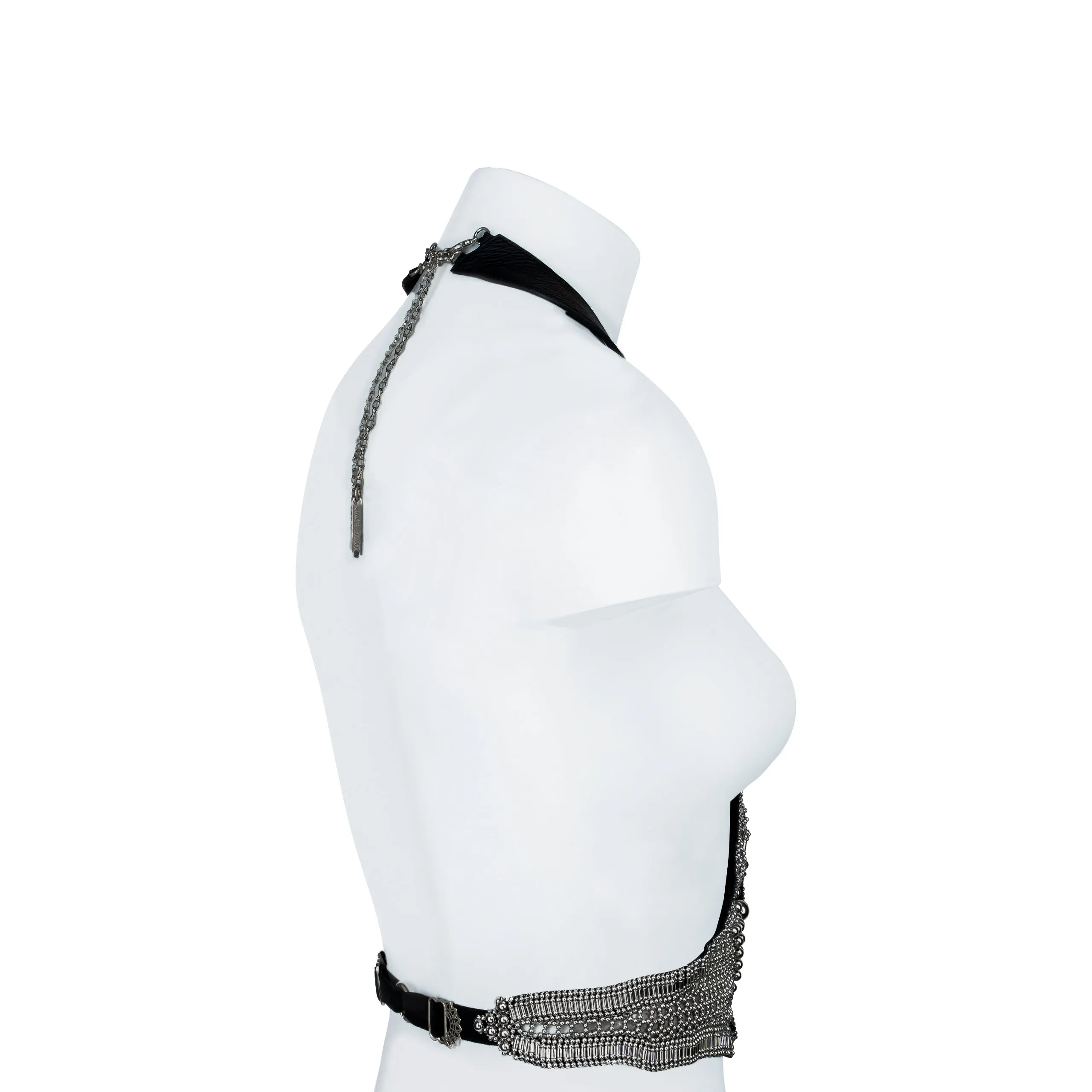 Khutulun Modular Bodice w/leather in Silver