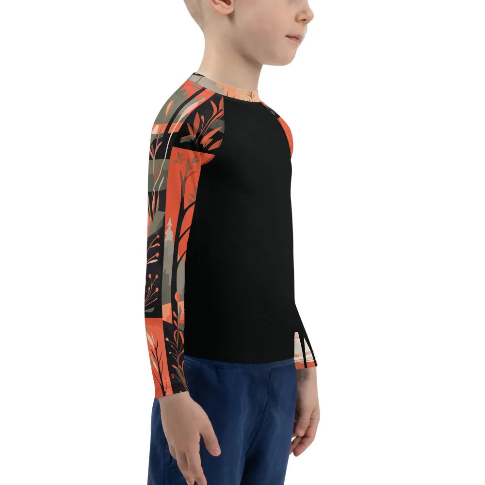 Kid's Boys Deer Forest BJJ Rash Guard: Unleash the Spirit of the Wild