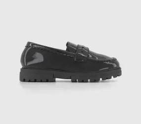 Kids Office Garcella  Junior Penny Loafers Black Patent