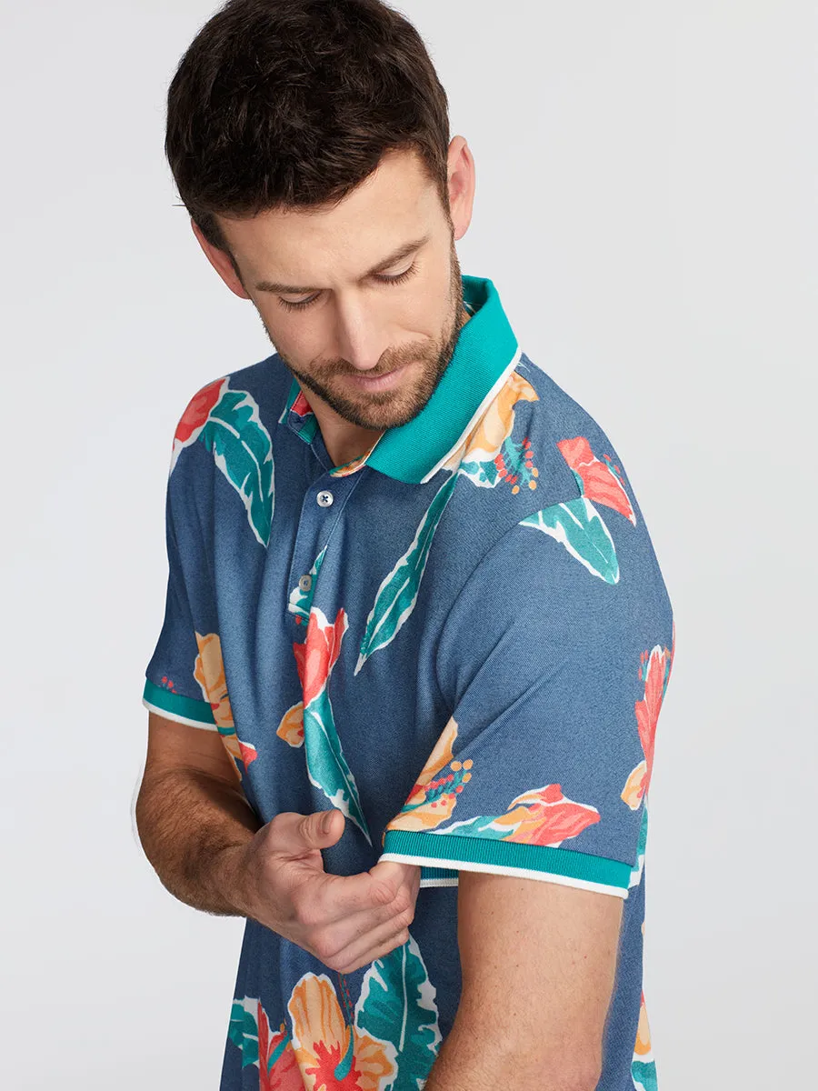 Knit Polo (Floral Reef)