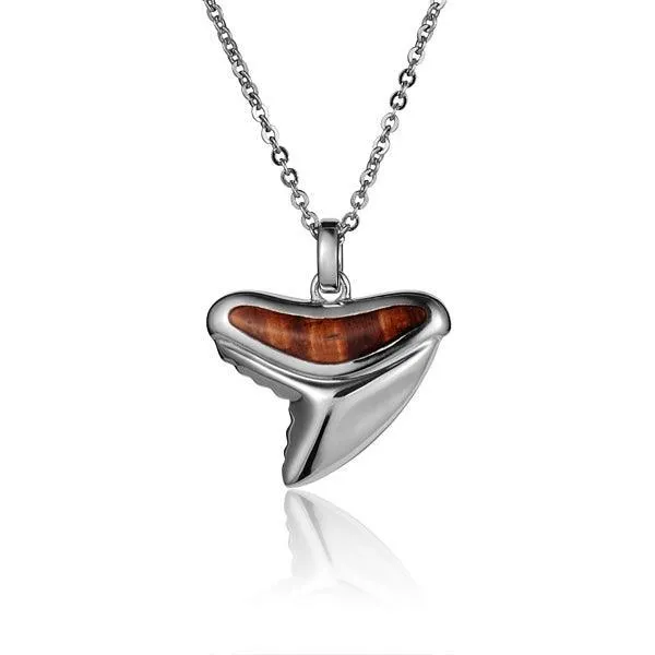 Koa Wood Shark Tooth Pendant