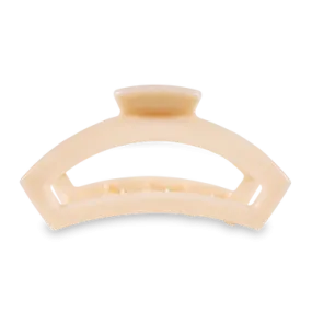 Large Teleties Open Claw Clip - Almond Beige