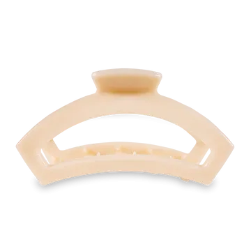 Large Teleties Open Claw Clip - Almond Beige