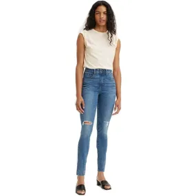 Levi's Women's Pants - 721 High Rise Skinny - Destructed Indigo