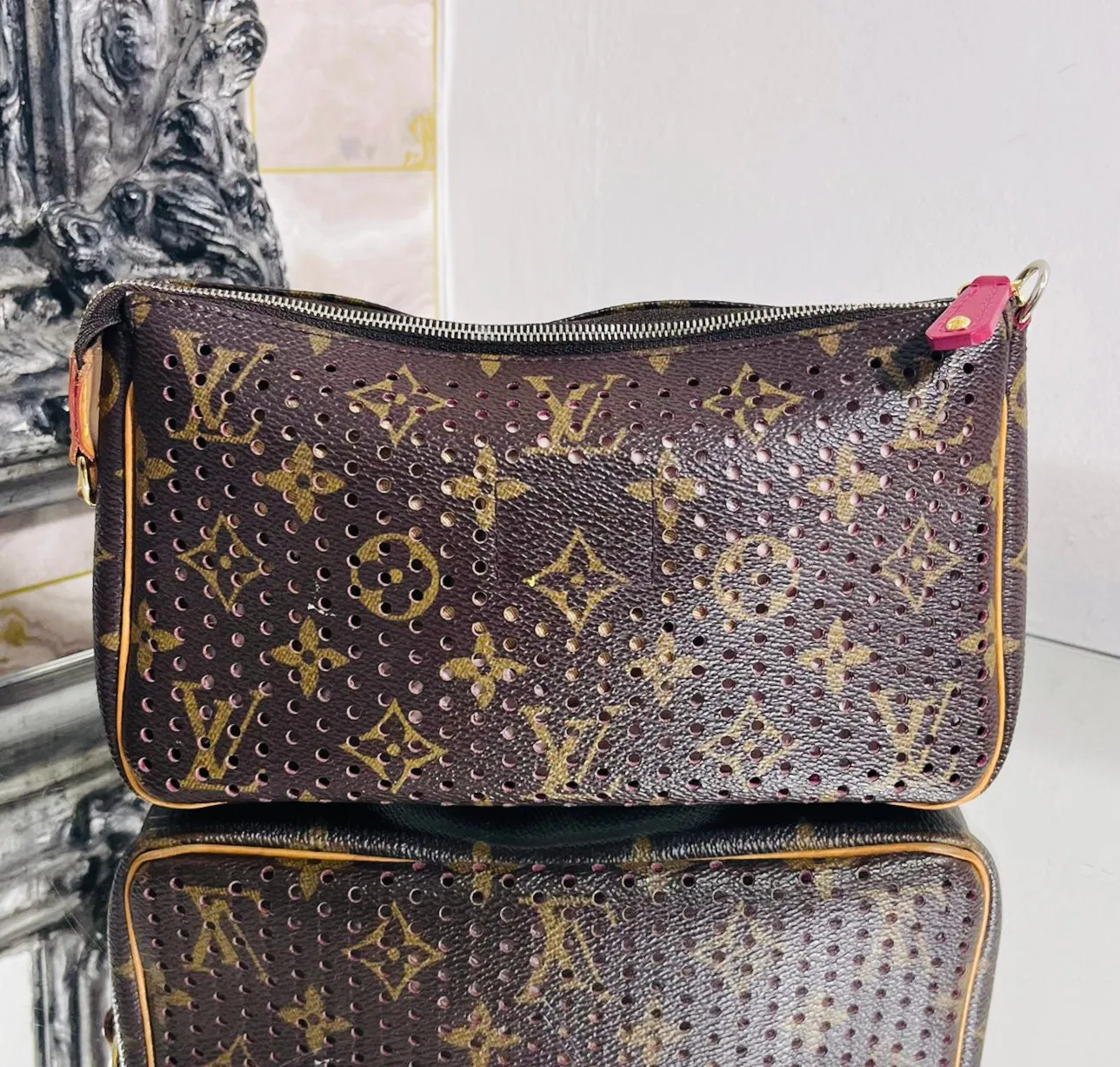 Louis Vuitton Ltd Edition Monogram Perforated Coated Canvas Pochette